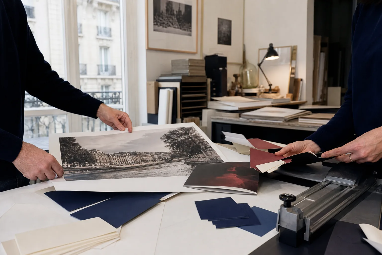 Contrôle de supports imprimés et échantillons de papier dans un atelier de production