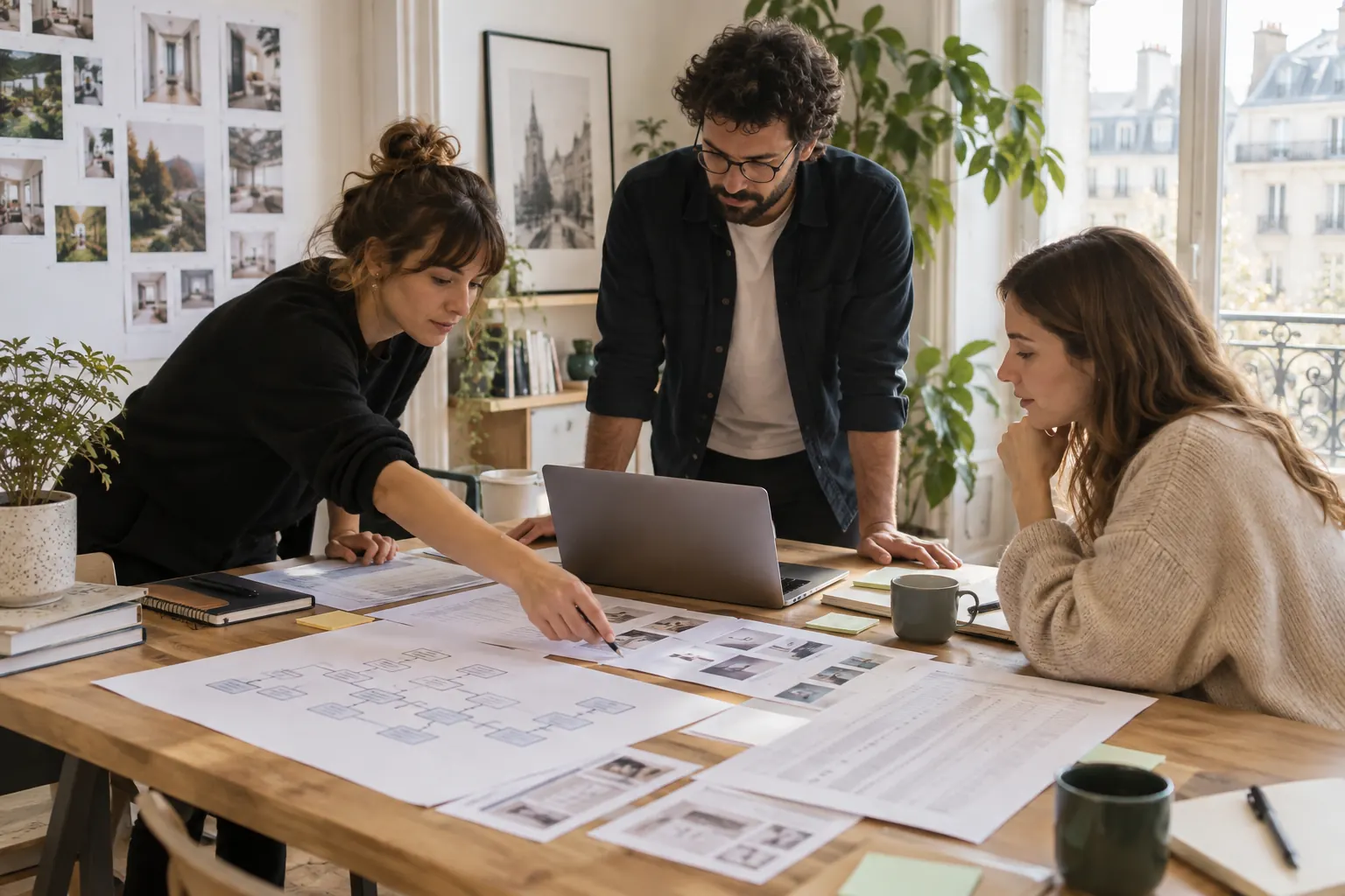 Illustration : équipe organisant les pages et redirections d’une refonte de site