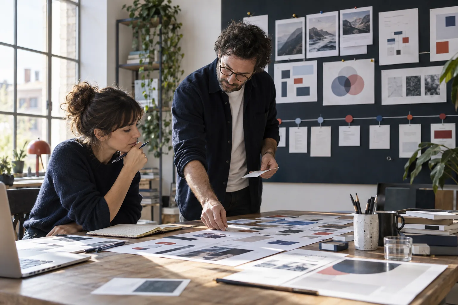 Atelier éditorial structurant des sujets, preuves et étapes d’un calendrier de contenus B2B